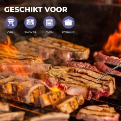 Seidon® Digitale Vleesthermometer Set – BBQ- En Oventhermometer – 0°C Tot 300°C – Kernthermometer Met 1 Sonde – Suikerthermometer - Kookthermometer 4 Seidon® Digitale Vleesthermometer Set – BBQ- En Oventhermometer – 0°C Tot 300°C – Kernthermometer Met 1 Sonde – Suikerthermometer - Kookthermometer -Bol Waterkoker Winkel 1200x1200 570