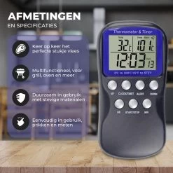 Seidon® Digitale Vleesthermometer Set – BBQ- En Oventhermometer – 0°C Tot 300°C – Kernthermometer Met 1 Sonde – Suikerthermometer - Kookthermometer 5 Seidon® Digitale Vleesthermometer Set – BBQ- En Oventhermometer – 0°C Tot 300°C – Kernthermometer Met 1 Sonde – Suikerthermometer - Kookthermometer -Bol Waterkoker Winkel 1200x1200 571