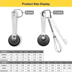 BOTC Maatbeker Set - 11-Delige - Meetlepels - Measuring Spoons - Maatschepjes - RVS -Bol Waterkoker Winkel 1200x1200 593
