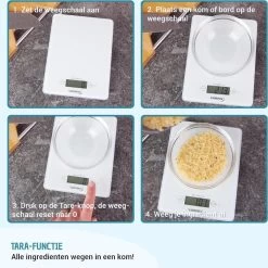 Vannons - Keukenweegschaal - Keukenweegschaal Digitaal - Precisie Weegschaal Tot 5 Kilo - Glas - Wit 5 Vannons - Keukenweegschaal - Keukenweegschaal Digitaal - Precisie Weegschaal Tot 5 Kilo - Glas - Wit -Bol Waterkoker Winkel 1200x1200 599