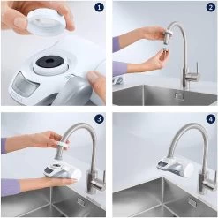 BRITA On Tap Faucet Filtration System - Uitstekend Smakend Gefilterd Water - Inclusief 1 BRITA ON TAP Kraanfilter - 600 Liter Water Gefilterd Per Patroon - Witte Kleur -Bol Waterkoker Winkel 1200x1200 6