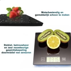 MaxedMore Digitale Keukenweegschaal Met Bluetooth En App - Digitale Precisie Weegschaal Voor Keuken - Tare / Tarra Functie - Weegt Tot 5000 Gram (5kg) - Werkt Op Batterijen - Smart Touch Bediening - Gemaakt Van Gehard Glas Met Antislip -Bol Waterkoker Winkel 1200x1200 646