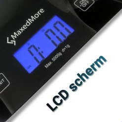 MaxedMore Digitale Keukenweegschaal Met Bluetooth En App - Digitale Precisie Weegschaal Voor Keuken - Tare / Tarra Functie - Weegt Tot 5000 Gram (5kg) - Werkt Op Batterijen - Smart Touch Bediening - Gemaakt Van Gehard Glas Met Antislip -Bol Waterkoker Winkel 1200x1200 650