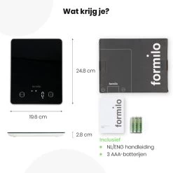 Formilo Digitale Precisie Keukenweegschaal - Weegschaal Keuken Met Tarra Functie - 1gr Tot 5kg - Inclusief Batterijen - Zwart -Bol Waterkoker Winkel 1200x1200 658