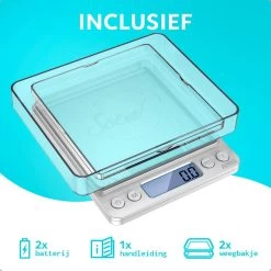 SOEM® Keukenweegschaal Digitaal Met Kom En Witte Maatlepel Set – Kleine Precisie Weegschaal 0.1 Gram – Tiny House Weegschaal – RVS Weegschaal – Tarra Functie -Bol Waterkoker Winkel 1200x1200 680