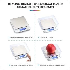Keukenweegschaal Digitaal Met Kom - Precisie Weegschaal RVS - 2000g X 0.1g 7 Keukenweegschaal Digitaal Met Kom - Precisie Weegschaal RVS - 2000g X 0.1g -Bol Waterkoker Winkel 1200x1200 685