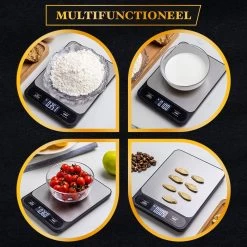 Caxina Multifunctionele Precisie Keukenweegschaal - Met Terra Functie - RVS Weegschaal Keuken - Incl Batterijen - Zwart -Bol Waterkoker Winkel 1200x1200 726