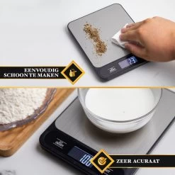 Caxina Multifunctionele Precisie Keukenweegschaal - Met Terra Functie - RVS Weegschaal Keuken - Incl Batterijen - Zwart -Bol Waterkoker Winkel 1200x1200 727