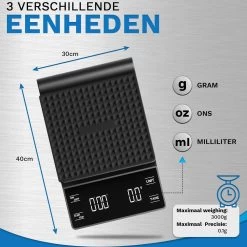 WeighJo Koffie Weegschaal - Digitale Keukenweegschaal - Precisieweegschaal - Barista -Bol Waterkoker Winkel 1200x1200 739