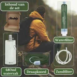 Waterfilter Survival Steddy Pro - Zuiver Gratis Drinkwater - Waterfles Waterzuivering - Waterfilter Kraan - Outdoor - FILTER 4000 LITER! -Bol Waterkoker Winkel 1200x1200 74