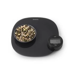 Brabantia Tasty+ Keukenweegschaal Digitaal - Geen Batterij Nodig - Dark Grey -Bol Waterkoker Winkel 1200x1200 767