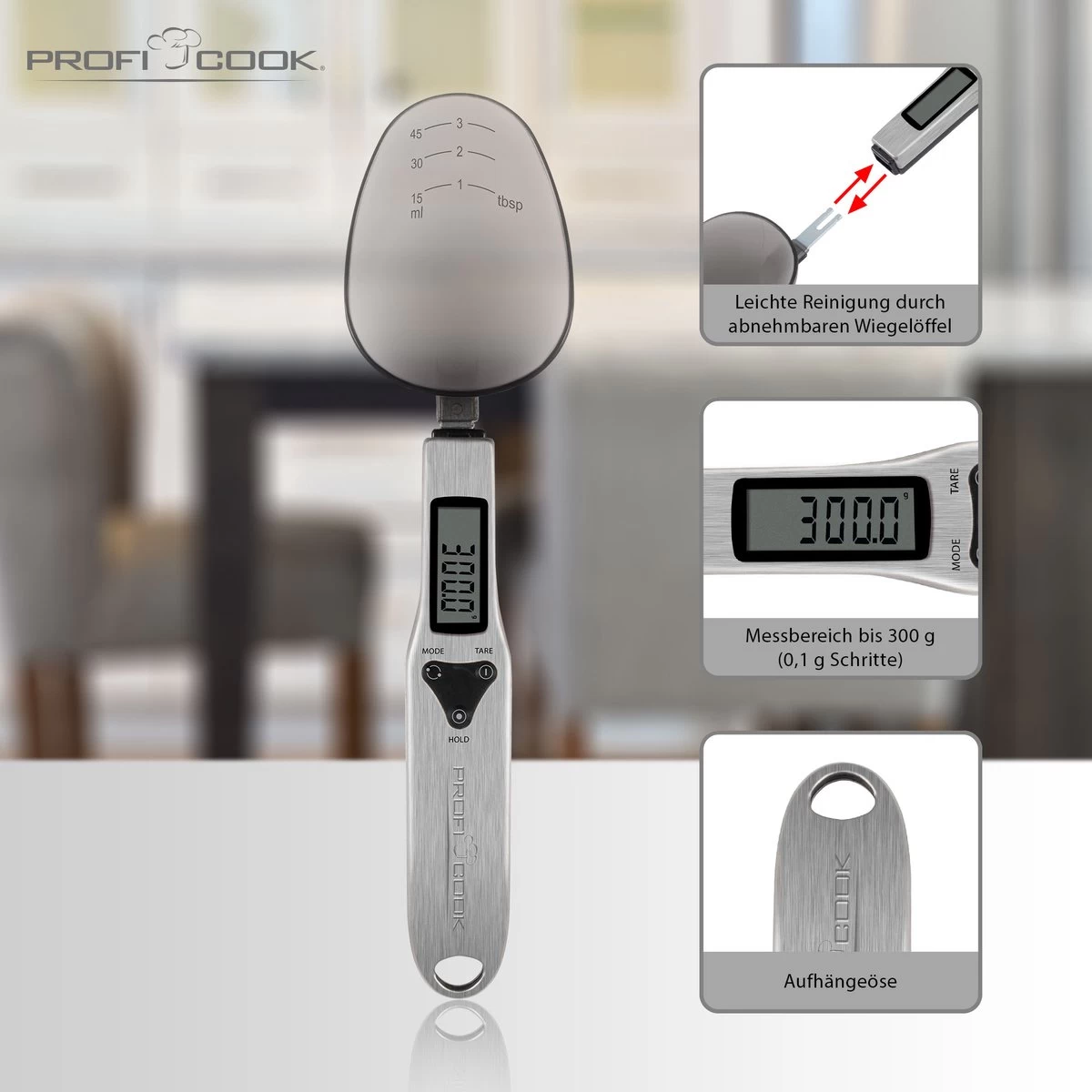 Profi Cook PC-LW 1214 Lepelweegschaal Digitaal Weegbereik (max.): 300 g RVS Profi Cook PC-LW 1214 Lepelweegschaal Digitaal Weegbereik (max.): 300 G RVS -Bol Waterkoker Winkel 1200x1200 779