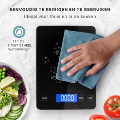 Keukenweegschaal - Digitaal - Weegschaal Keuken - Oplaadbaar - Incl. USB-kabel En Batterijen - Tarra Functie - Tot 10 Kg - Zwart -Bol Waterkoker Winkel 1200x1200 800