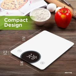Witts Digitale Precisie Keuken Weegschaal – 1gr Tot 10 Kg – Tarra Functie – Elektrisch – Wit -Bol Waterkoker Winkel 1200x1200 806