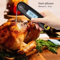 Nauwkeurige Keukenthermometer Met Ophangmagneet – Waterdicht - Digitale BBQ Thermometer - Vleesthermometer Keuken - Kernthermometer - Temperatuur Range -50 °C Tot 300°C - Qwality4u -Bol Waterkoker Winkel 1200x1200 822