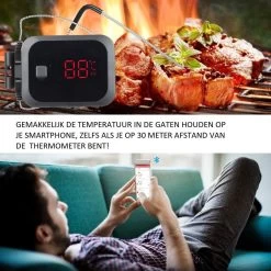 Draadloze BBQ Thermometer Met App - Bluetooth Kerntemperatuur - Wireless - Grill - Rookoven - Vleesthermometer - Barbecue -Bol Waterkoker Winkel 1200x1200 829