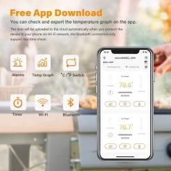 Inkbird IBBQ-4BW Vleesthermometer Wifi + Bluethooth + App 9 Inkbird IBBQ-4BW Vleesthermometer Wifi + Bluethooth + App -Bol Waterkoker Winkel 1200x1200 845