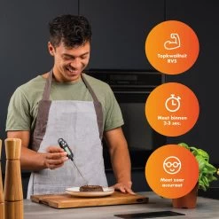 Captain Cook Keukenthermometer - Inclusief E-Kookboek - Vleesthermometer - BBQ Thermometer- Suikerthermometer - Kernthermometer -Bol Waterkoker Winkel 1200x1200 858
