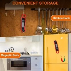 Merkloos Brauch TP900 Digitale Thermometer Voor Keuken, Koken, Voedsel Melk, Vlees, BBQ, Water, Thee Voor Binnen En Buiten, Waterdicht, RVS, Ultrasnel Rood -Bol Waterkoker Winkel 1200x1200 882