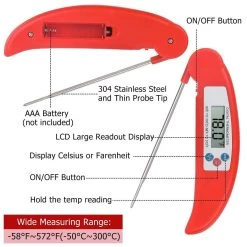 Gohh Digitale Vleesthermometer - Kookthermometer - Suikerthermometer - Inklapbare Sonde - BBQ Thermometer - LCD Scherm - Meter Tot 300 °C - Zwart -Bol Waterkoker Winkel 1200x1200 906