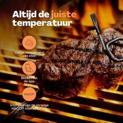 Vulpes Kitchen Vleesthermometer - BBQ - Oplaadbaar - Draadloos - Bluetooth -Bol Waterkoker Winkel 1200x1200 927
