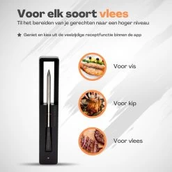 Vulpes Kitchen Vleesthermometer - BBQ - Oplaadbaar - Draadloos - Bluetooth -Bol Waterkoker Winkel 1200x1200 930