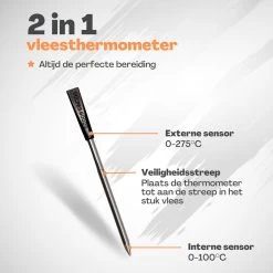 Vulpes Kitchen Vleesthermometer - BBQ - Oplaadbaar - Draadloos - Bluetooth -Bol Waterkoker Winkel 1200x1200 933