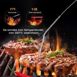 Vleesthermometer Dubbele Sonde - BBQ Thermometer Oranje Met Timer - Kernthermometer - Suikerthermometer - Kookthermometer -Bol Waterkoker Winkel 1200x1200 961