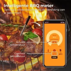 Nuvance - Vleesthermometer Draadloos Met App - BBQ Thermometer Met Bluetooth - Meater - Oventhermometer - BBQ Accesoires - RVS -Bol Waterkoker Winkel 1200x1200 967