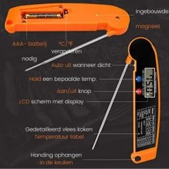 Digitale Vleesthermometer Waterdicht - BBQ Thermometer - Kernthermometer - Suikerthermometer – Kookthermometer Voor Vloeistof -Bol Waterkoker Winkel 1200x1200 992