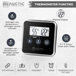 Auctic® DT-1000 - Vleesthermometer – BBQ Accesoires – Oventhermometer – BBQ Thermometer – Kernthermometer -Bol Waterkoker Winkel 1200x1200 999