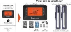 Hermanos® Digitale BBQ Thermometer Draadloos - Vleesthermometer - Oventhermometer - Bluetooth Met App - 2 Meetsondes - Magneet - Incl. Batterijen -Bol Waterkoker Winkel 1200x545