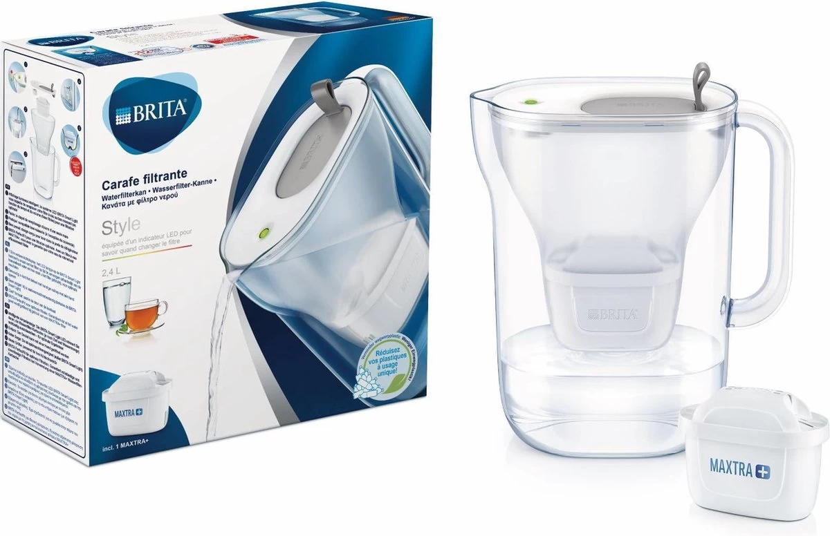 BRITA - Waterfilterkan Style Cool - Grijs - 2,4L BRITA - Waterfilterkan Style Cool - Grijs - 2,4L -Bol Waterkoker Winkel