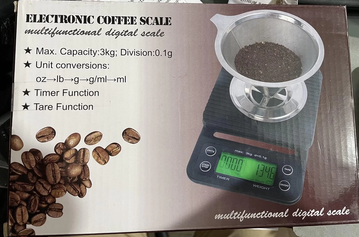 BaristaPro Weegschaal met Timer - 0.1 gram tot 3000 gram + GRATIS BaristaPro microvezeldoek met haak 50x30cm BaristaPro Weegschaal Met Timer - 0.1 Gram Tot 3000 Gram + GRATIS BaristaPro Microvezeldoek Met Haak 50x30cm -Bol Waterkoker Winkel