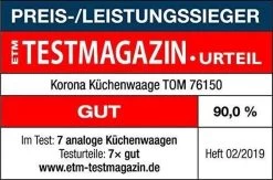 Korona Tom Keukenweegschaal - Retro - Tot 5 Kg - Zwart / Zilver -Bol Waterkoker Winkel 1200x794 2