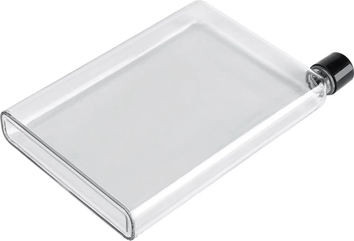 Waterfles Plat – Transparant – Minimalistisch Uiterlijk - Gemakkelijk Mee te Nemen - Inhoud 420 milliliter – 20 x 14,8 cm Waterfles Plat – Transparant – Minimalistisch Uiterlijk - Gemakkelijk Mee Te Nemen - Inhoud 420 Milliliter – 20 X 14,8 Cm -Bol Waterkoker Winkel