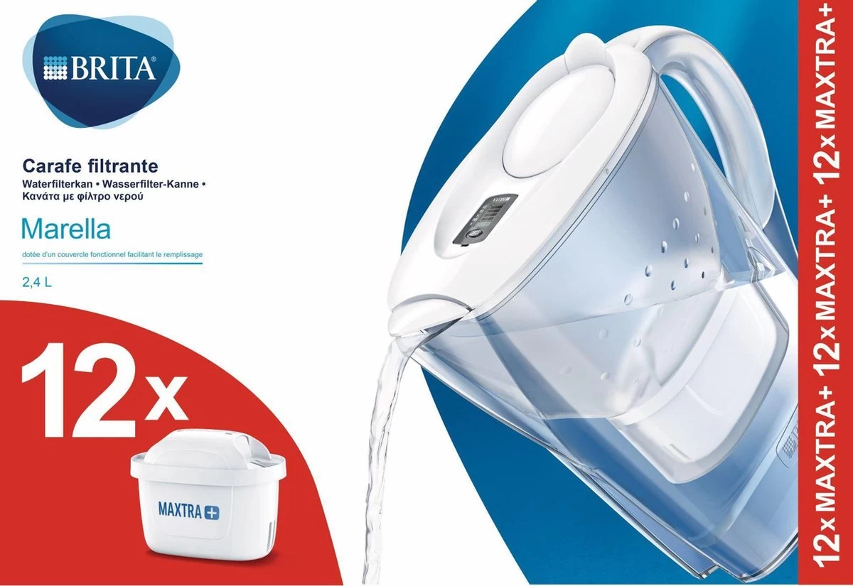 BRITA - Waterfilterkan Marella Cool - Wit - 2,4L + 12 MAXTRA+ Waterfilterpatronen BRITA - Waterfilterkan Marella Cool - Wit - 2,4L + 12 MAXTRA+ Waterfilterpatronen -Bol Waterkoker Winkel