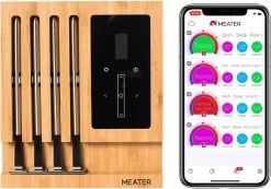 Meater Block 4 Meters + Wifi Basisstation - Vleesthermometer - Keukenthermometer - Bbqthermometer - Draadloze Thermometer - Wireless