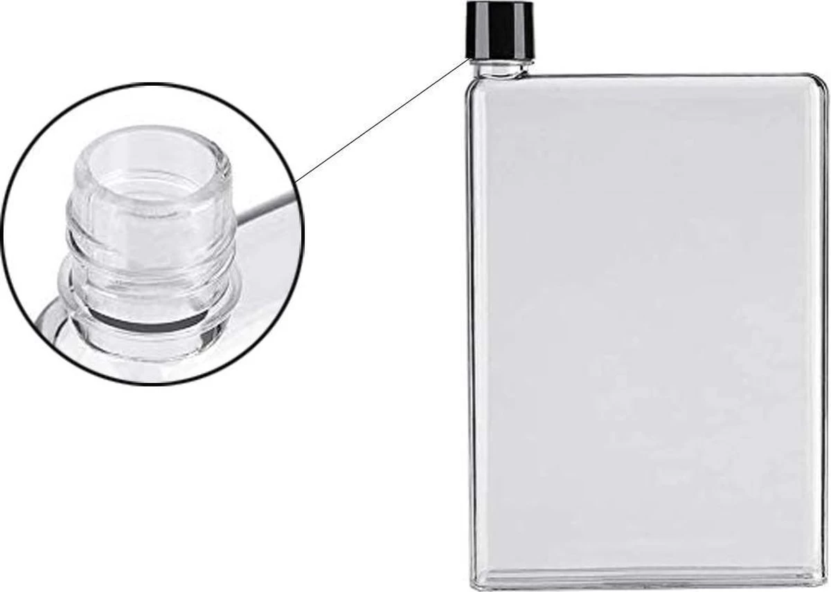 Waterfles Plat – Transparant – Minimalistisch Uiterlijk - Gemakkelijk Mee te Nemen - Inhoud 420 milliliter – 20 x 14,8 cm Waterfles Plat – Transparant – Minimalistisch Uiterlijk - Gemakkelijk Mee Te Nemen - Inhoud 420 Milliliter – 20 X 14,8 Cm -Bol Waterkoker Winkel