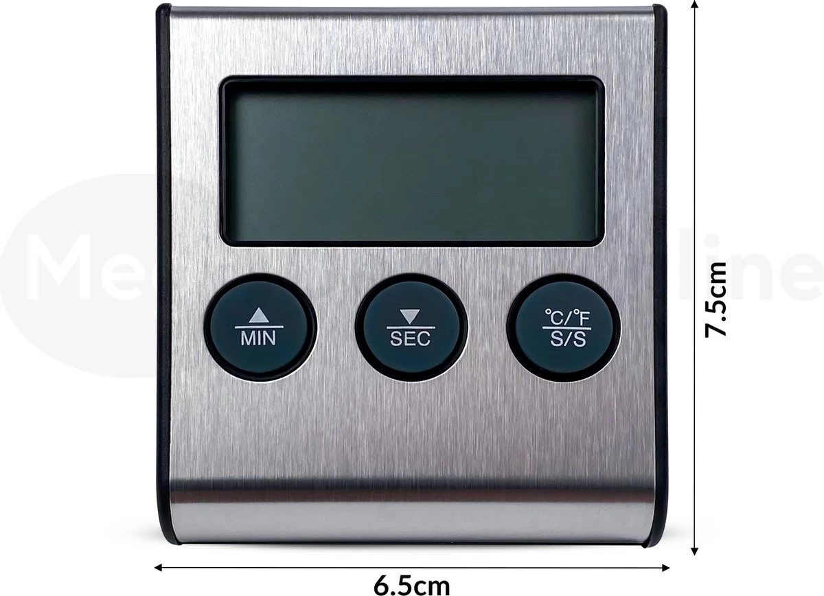 MDO Vleesthermometer - Keukenthermometer - Digitaal - BBQ Thermometer - Oventhermometer - Kookthermometer- RVS Merkloos MDO Vleesthermometer - Keukenthermometer - Digitaal - BBQ Thermometer - Oventhermometer - Kookthermometer- RVS -Bol Waterkoker Winkel