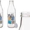 Merkloos Glazen Melkfles – Melkflesjes – Melkkan – Drinkfles – Glas – Met Deksel/Draaidop – 1 Liter – 1L -Bol Waterkoker Winkel 1200x875