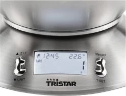 Tristar KW-2436 Keukenweegschaal – Weegschaal Keuken Met Afneembare Kom - 2.5 Liter – Tot 5 Kilogram - RVS -Bol Waterkoker Winkel 1200x907 1
