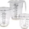 Excellent Houseware Maatbekersset - 3 Stuks - Transparant