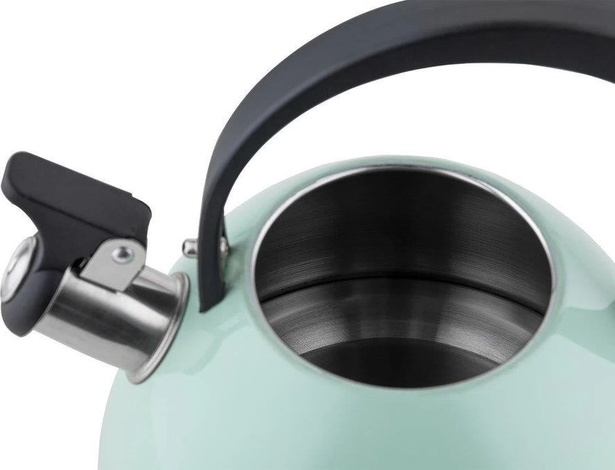 Florina Brillo fluitketel 2,5L voor alle warmtebronnen - Waterketel - Mint groen Florina Brillo Fluitketel 2,5L Voor Alle Warmtebronnen - Waterketel - Mint Groen -Bol Waterkoker Winkel 1200x917 3