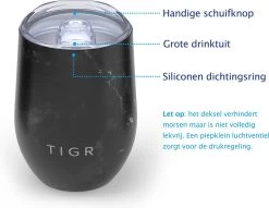 TIGR The Combo - Voordeelset Minimalist Thermosfles En Cup Warmhoudbeker - 500ml - Zwart Marmer 4 TIGR The Combo - Voordeelset Minimalist Thermosfles En Cup Warmhoudbeker - 500ml - Zwart Marmer -Bol Waterkoker Winkel 1200x929