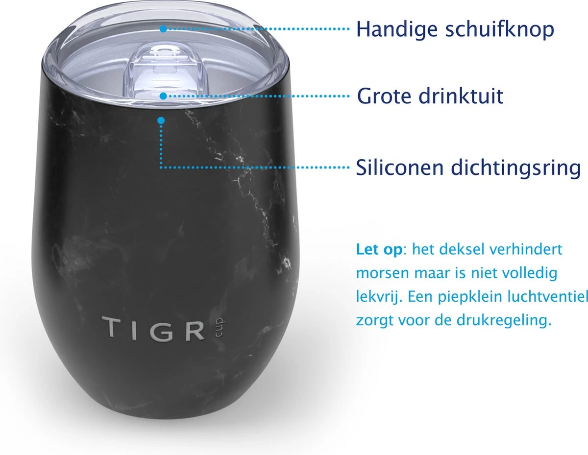 TIGR The Combo - Voordeelset Minimalist Thermosfles en Cup Warmhoudbeker - 500ml - Zwart marmer TIGR The Combo - Voordeelset Minimalist Thermosfles En Cup Warmhoudbeker - 500ml - Zwart Marmer -Bol Waterkoker Winkel
