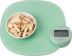 Brabantia Tasty+ Keukenweegschaal Digitaal - Geen Batterij Nodig - Jade Green -Bol Waterkoker Winkel 1200x932