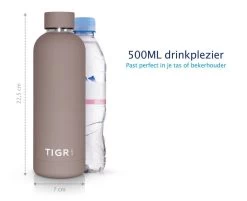 TIGR The Minimalist - Drinkfles - Thermosfles - RVS - 500ml - Taupe -Bol Waterkoker Winkel 1200x976 1