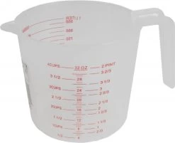 Maatbeker 1 Liter Wit/transparant