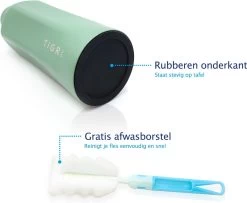 TIGR Hexagon - Drinkfles - Thermosfles - RVS - 500ml - Groen - Met Afwasborstel -Bol Waterkoker Winkel 1200x988 4